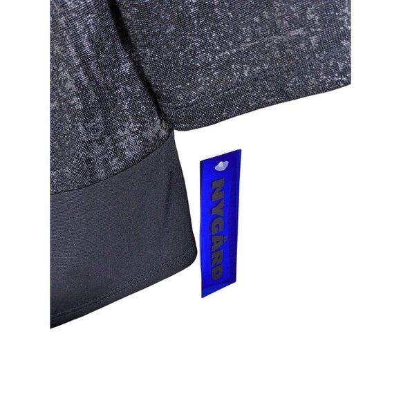 Womens Body Suit Bodysuit XL Surplice Faux Wrap Black Foil Missy Camo Refresh - Picture 3 of 5